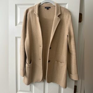J. Crew Mercantile Tan Sweater Blazer, Size Medium